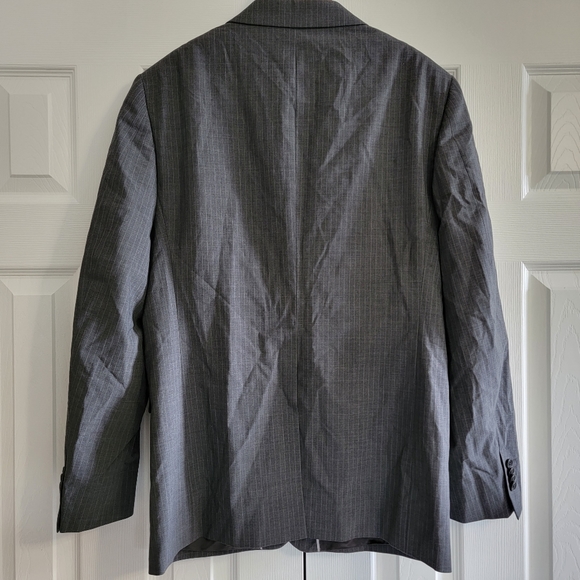 *NWT* Theory Waldorf  Charcoal Stripe Two Button Coat Blazer Jacket, 44 Regular - Picture 10 of 10